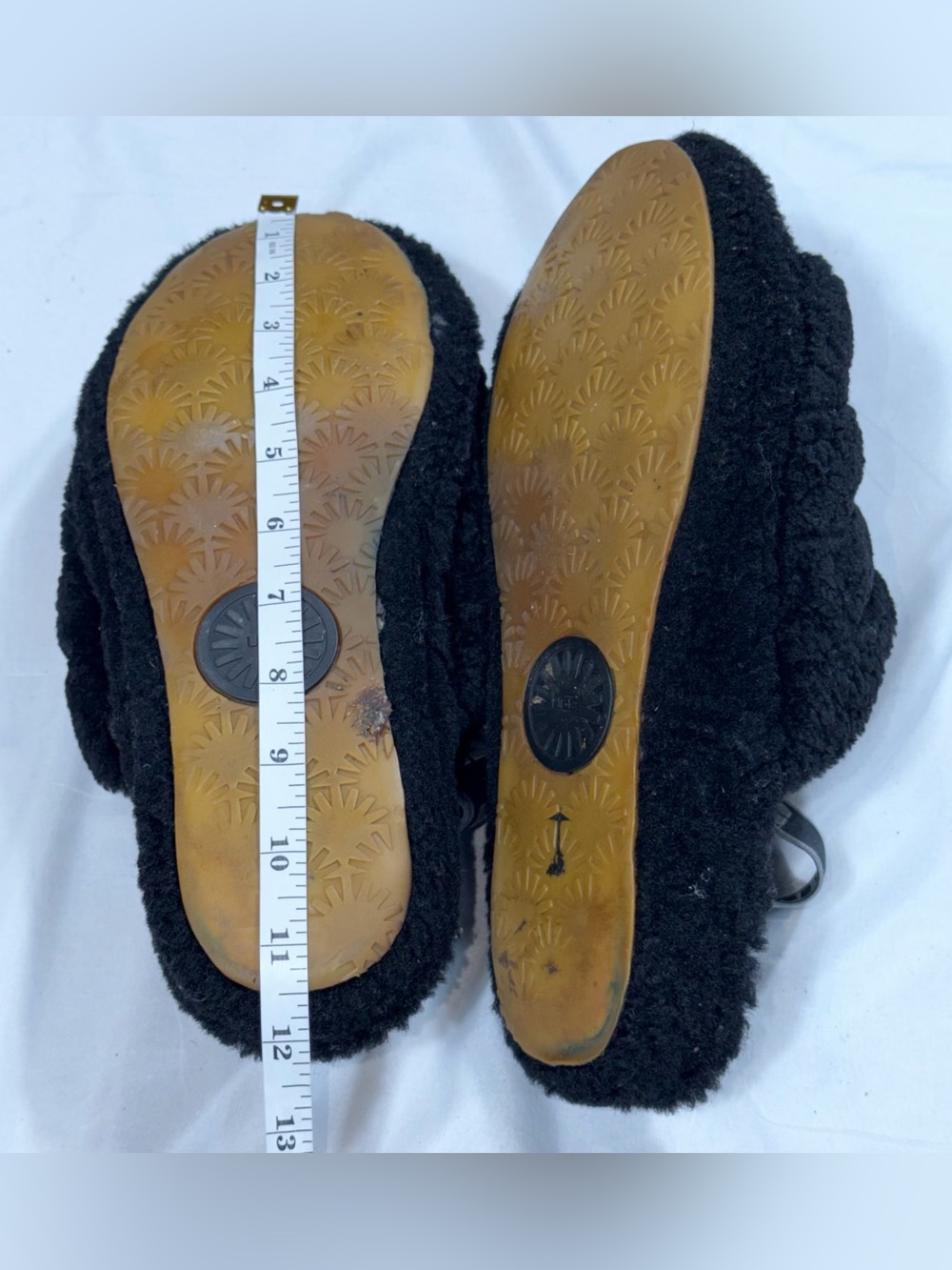 UGG Fluff Yeah Black Shearling Slingback Slide Slippers Women’s 11 - Picture 9 of 9